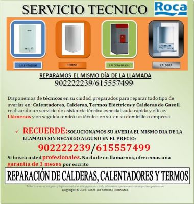 Servicio Tecnico Roca Madrid 914 280 857
