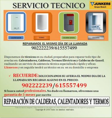 Servicio Tecnico Junkers Barcelona 932 060 661