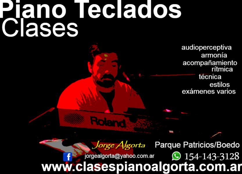 Clases piano, teclados, profesor particular