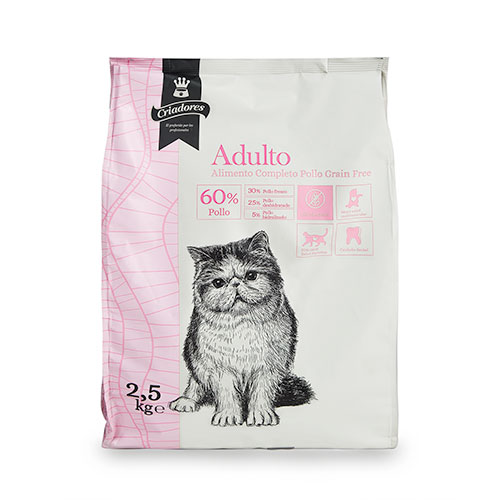 Pienso para gatos Criadores Grain Free con pollo