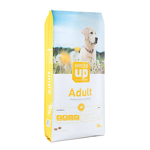 Pienso s�perpremium para perros Breed Up Adult Lamb con cordero para razas medianas y grandes