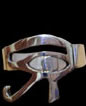Ojo de horus en oro en plata