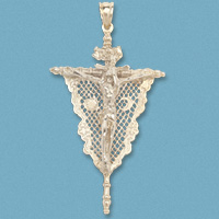 CRISTO de los gitanos en oro y plata
