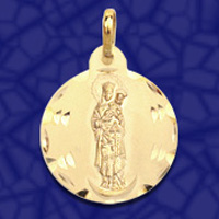 Medallas virgen de la Almudena en oro o en plata
