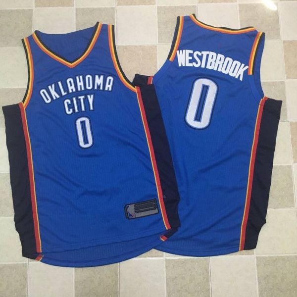 Camiseta Autentico Oklahoma City Thunder Westbrook Azul