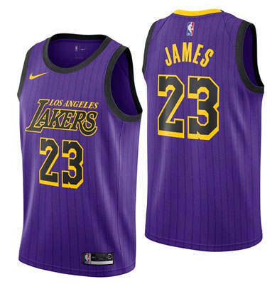 Camiseta Los Angeles Lakers Ciudad 2018-19 Violeta